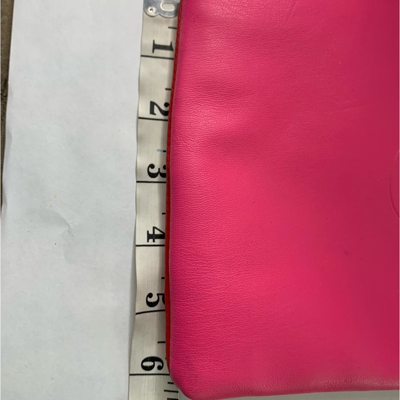 DIOR Vegan Leather Two tone red pink POUCH - Picture 7 of 7